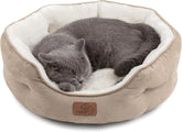 Bedsure front view of 20in camel bed showing cozy sleeping surface and easy fit