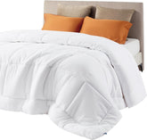 Bedsure front view comforter showing plush, even loft and inviting bedding