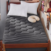 Bedsure front view showing Twin XL topper neatly fitted and improved comfort