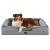 Bedsure front view of orthopedic dog bed shows supportive sofa shape and comfort