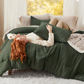 Bedsure oversized king front view showing full bed coverage and cozy presentation
