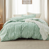 Bedsure front view of queen comforter showing floral pattern and cozy appearance