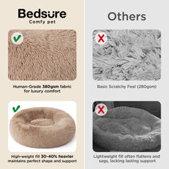 Bedsure detail of raised rim offering head and neck support for pets