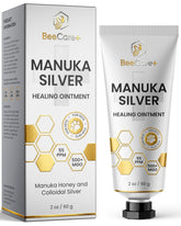 BeeCare+ front of tube showing product name and size, easy identification benefit