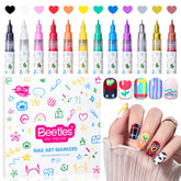 beetles Gel Polish front packaging showing 12 colorful pens and compact case benefit organization