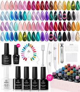 Beetles front packaging showing 36-color kit and included accessories for creative nails