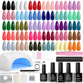 beetles Gel Polish front packaging showing complete 54-piece kit and convenience