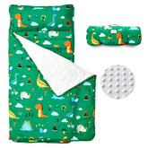 beeweed dinosaur mat front view showing full print and cozy surface benefiting comfort