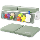 beiens front view of kneeler and elbow rest showing organized bath comfort