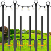 Beizelte Zoegi front view showing full 10ft pole and hanging lights benefit: clear overhead lighting