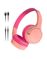 Belkin SoundForm Mini front view showing compact kid-sized fit and comfort