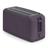 BELLA slim toaster front view in plum showing compact footprint and modern style
