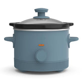 BELLA slow cooker Surf front view showing compact design and colorful finish
