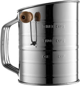 Bellemain front view sifter showing durable stainless steel and full 3-cup capacity benefit