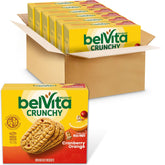 belVita front packaging showing cranberry orange biscuits and benefits
