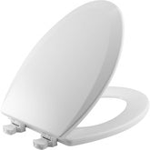 Bemis 1500EC 390 front view showing cotton white finish and sleek shape for a modern look
