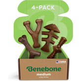 Benebone front packaging showing four chews and product benefits