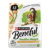 Beneful front packaging showing 4 x 3.5 lb bags and product benefits