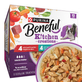 Beneful front packaging showing variety pack and convenient single‑serve cans