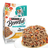 Beneful IncrediBites front packaging showing product and puppy appeal for convenient meals
