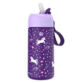 Bentgo front view 14 oz bottle showing colorful print and sturdy body for everyday use