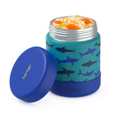 Bentgo front view of food jar showing colorful print and leak-proof claim