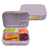 Bentgo front view showing sleek two-tone design and secure lid benefit: fashionable portability