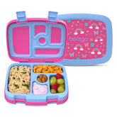 Bentgo front view showing colorful prints and compact shape for easy carrying