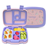 Bentgo front view showing playful prints and leak-resistant design benefit of convenience
