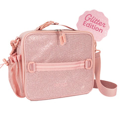 Bentgo front view glitter petal pink showing compact, organized design and playful look