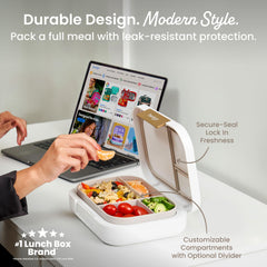 Bentgo modern open top displaying compartments and easy meal organization benefit