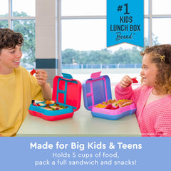 Bentgo Pop open tray filled with sandwich fruit and snacks for balanced meals