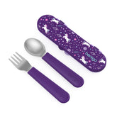 Bentgo front view of utensil set showing fork spoon and case for easy packing