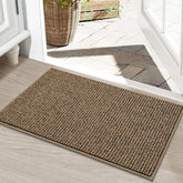 BEQHAUSE front view of beige door mat shows clean entry benefit
