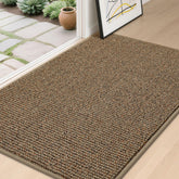 BEQHAUSE front view beige door mat shows clean entry appearance and protection