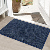 BEQHAUSE front view blue door mat protecting floors
