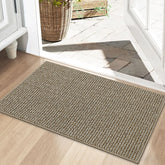 BEQHAUSE front view light beige mat showing neutral decor benefit