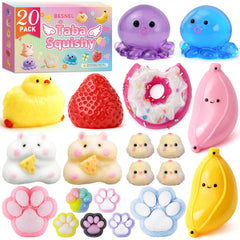BESNEL front packaging of the 20pc Taba squishy pack showing variety and gift-ready look