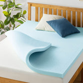 Best Price Mattress front view of queen topper showing slim profile and neat finish, adds comfort