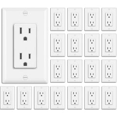 BESTTEN front view of gloss white decorator outlet showing clean finish and modern look