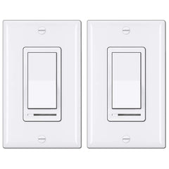 BESTTEN front view of both packaged dimmers showing clean white finish and convenience