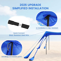 besuhot sandbags and heavy-duty anchors displayed for strong wind stability
