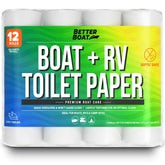 Better Boat front packaging showing 12-roll bulk pack for worry-free travel