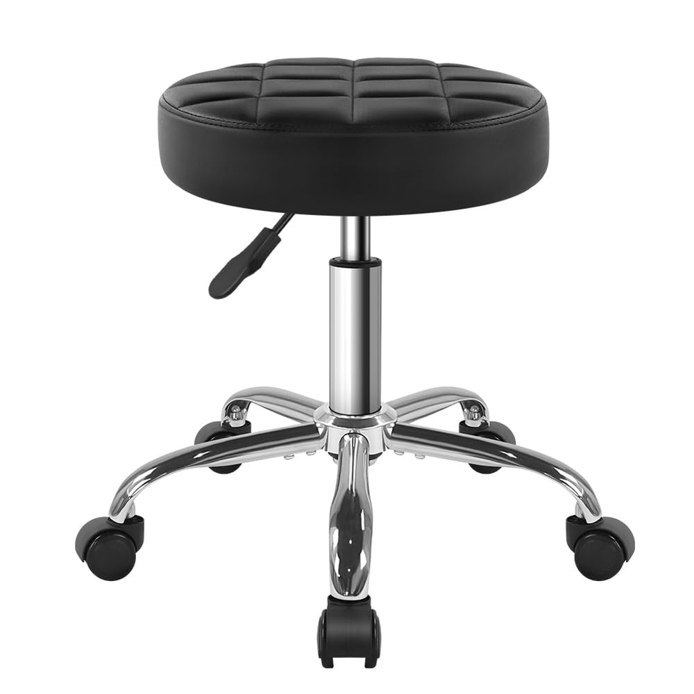 BFTOU black stool front view showing compact design and easy access
