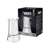 Bialetti Venus induction front view showing sleek stainless steel and modern design benefit durability
