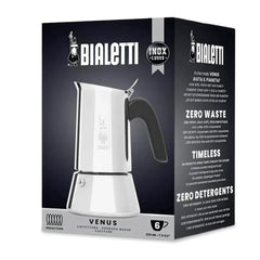 Bialetti Venus close-up of safety valve highlighting secure pressure release for safer brewing