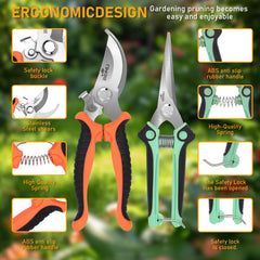 BIDMLI shears cutting flowers in hand demonstrating precise trimming benefit