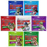 Big League Chew front packaging showing seven flavor variety and bright branding for easy recognition
