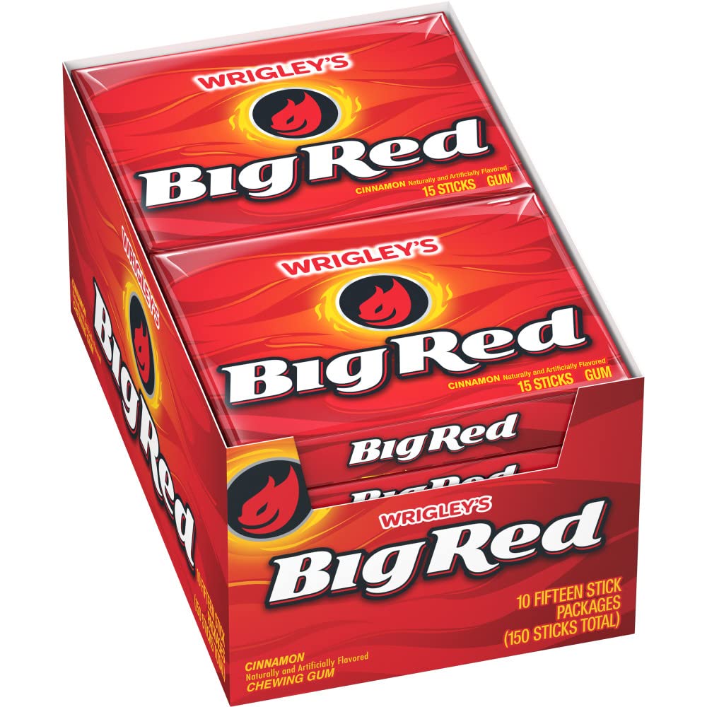 BIG RED front packaging showing bold cinnamon flavor and pack count for easy recognition and grab-and-go benefit