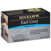Bigelow Tea front box showing Earl Grey branding and benefits